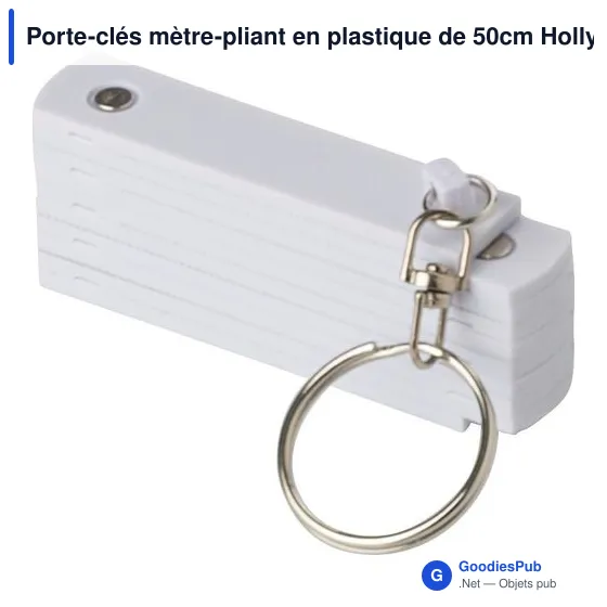 Porte-clés mètre-pliant en plastique de 50cm Holly - Image 2