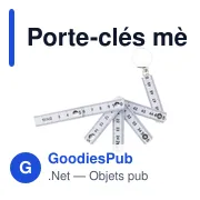 Porte-clés mètre-pliant en plastique de 50cm Holly - Miniature 3