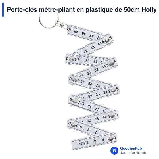 Porte-clés mètre-pliant en plastique de 50cm Holly - Image 4