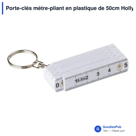 Porte-clés mètre-pliant en plastique de 50cm Holly - Image 5