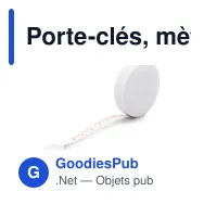 Porte-clés, mètre-ruban 1,5m Coline personnalisé avec logo entreprise abs recyclé - Miniature 2