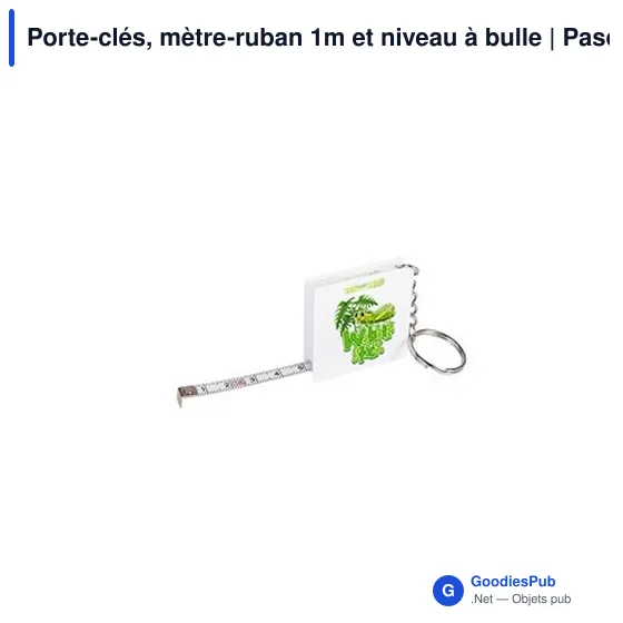 Porte-clés, mètre-ruban 1m et niveau à bulle | Pascal - Image 4