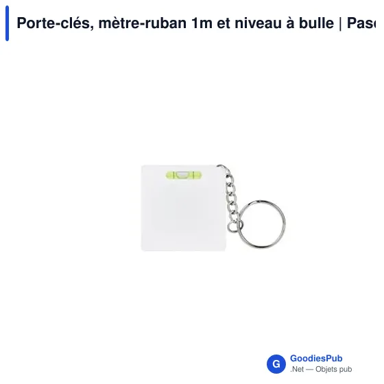 Porte-clés, mètre-ruban 1m et niveau à bulle | Pascal - Image 5