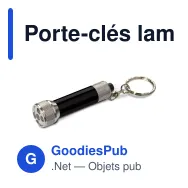 Porte-clés lampe torche personnalisable en aluminium avec logo - Mini - Miniature 3