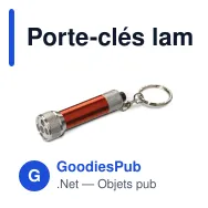Porte-clés lampe torche personnalisable en aluminium avec logo - Mini - Miniature 4