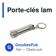 Porte-clés lampe torche personnalisable en aluminium avec logo - Mini - Miniature 5