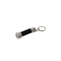 Variante Noir - Porte-clés lampe torche personnalisable en aluminium avec logo - Mini
