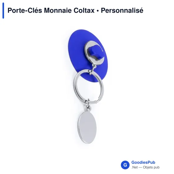 Porte-clés Monnaie personnalisable avec logo - Coltax - Image 2