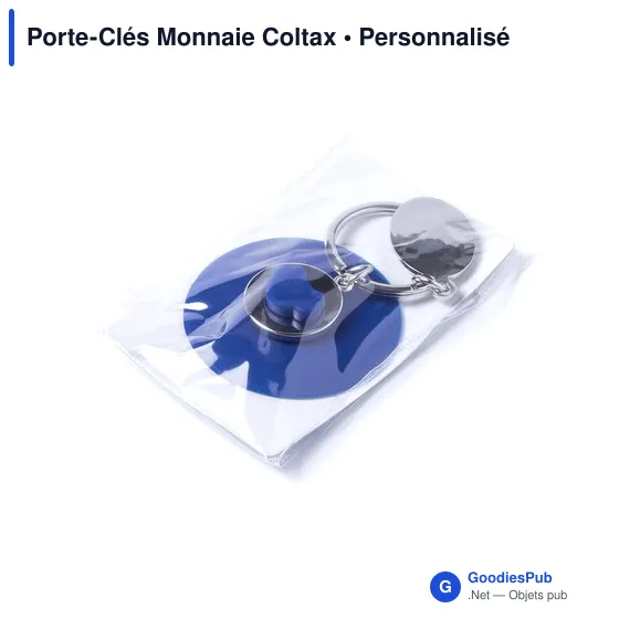 Porte-clés Monnaie personnalisable avec logo - Coltax - Image 3