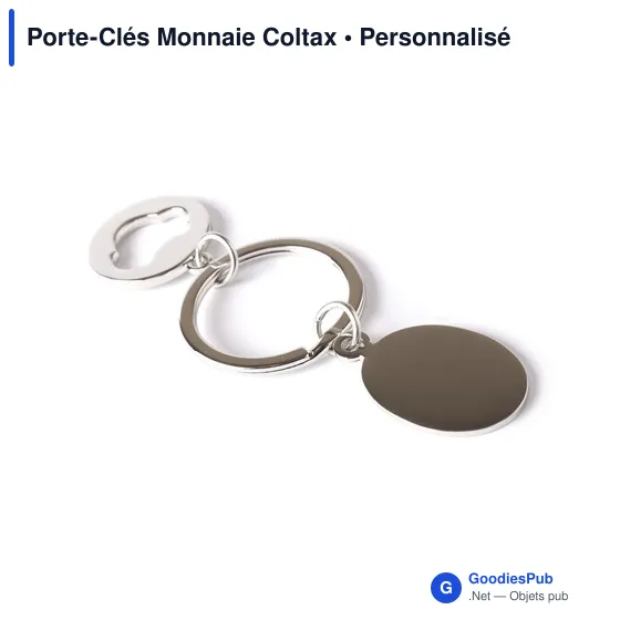 Porte-clés Monnaie personnalisable avec logo - Coltax - Image 6