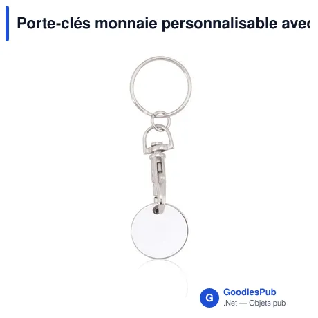 Porte-clés monnaie personnalisable avec logo - Euromarket