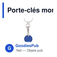 Porte-clés monnaie personnalisable avec logo - Euromarket - Miniature 2