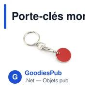 Porte-clés monnaie personnalisable avec logo - Euromarket - Miniature 3