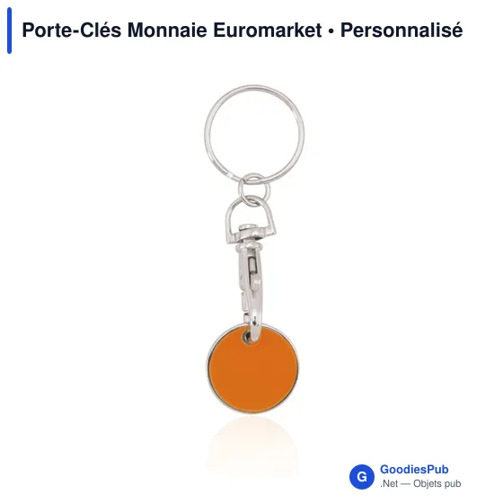 Porte-clés monnaie personnalisable avec logo - Euromarket - Image 7