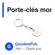 Porte-clés monnaie personnalisable avec logo - Euromarket - Miniature 10