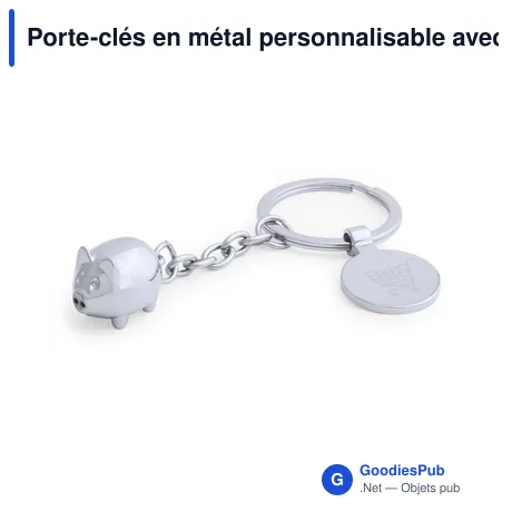 Porte-clés en métal personnalisable avec logo - Hoinzo