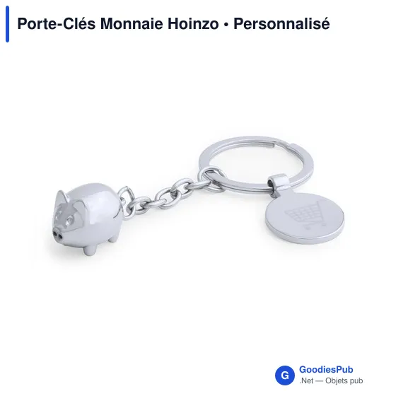 Porte-clés en métal personnalisable avec logo - Hoinzo - Image 1