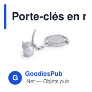 Porte-clés en métal personnalisable avec logo - Hoinzo - Miniature 5