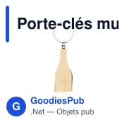 Porte-clés multi-outils en bambou Inaya - Miniature 1