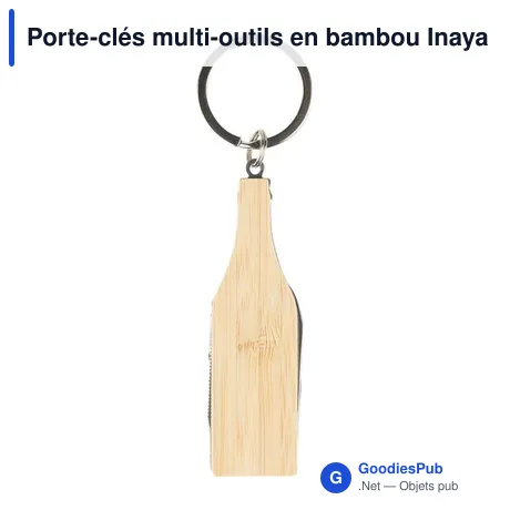 Porte-clés multi-outils en bambou Inaya