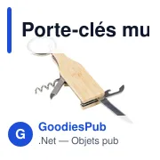 Porte-clés multi-outils en bambou Inaya - Miniature 6
