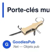 Porte-clés multi-outils en bambou Inaya - Miniature 7
