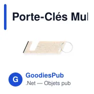 Porte-Clés Multifonction personnalisable Glasgol avec logo entreprise - Miniature 2
