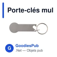 Porte-clés multifonctions en acier inoxydable Gavin - Miniature 1