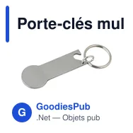 Porte-clés multifonctions en acier inoxydable Gavin - Miniature 3