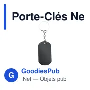 Porte-clés personnalisable en aluminium Nevek avec logo - Miniature 2