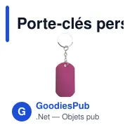 Porte-clés personnalisable en aluminium Nevek avec logo - Miniature 11