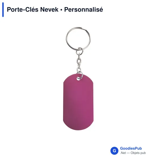 Porte-clés personnalisable en aluminium Nevek avec logo - Image 11
