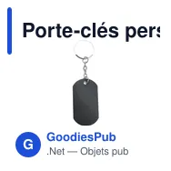 Porte-clés personnalisable en aluminium Nevek avec logo - Miniature 12