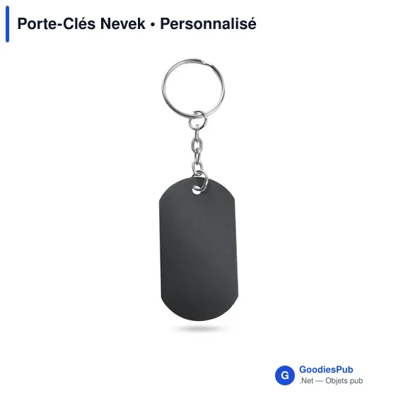 Porte-clés personnalisable en aluminium Nevek avec logo - Image 12