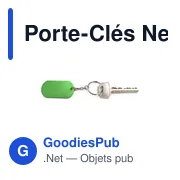 Porte-clés personnalisable en aluminium Nevek avec logo - Miniature 5