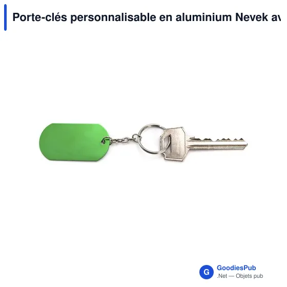 Porte-clés personnalisable en aluminium Nevek avec logo - Image 5