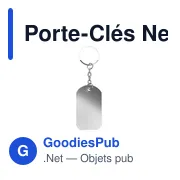 Porte-clés personnalisable en aluminium Nevek avec logo - Miniature 6
