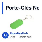 Porte-clés personnalisable en aluminium Nevek avec logo - Miniature 8