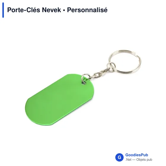 Porte-clés personnalisable en aluminium Nevek avec logo - Image 8