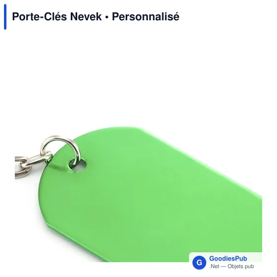 Porte-clés personnalisable en aluminium Nevek avec logo - Image 9
