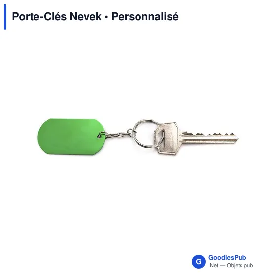 Porte-clés personnalisable en aluminium Nevek avec logo - Image 10