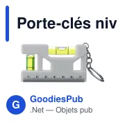 Porte-clés niveau à bulle personnalisable avec logo - Indira - Miniature 1