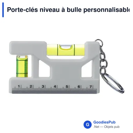 Porte-clés niveau à bulle personnalisable avec logo - Indira