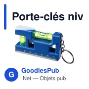 Porte-clés niveau à bulle personnalisable avec logo - Indira - Miniature 2