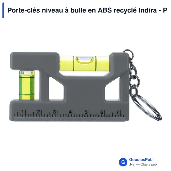 Porte-clés niveau à bulle personnalisable avec logo - Indira - Image 11