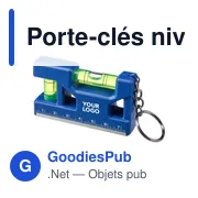 Porte-clés niveau à bulle personnalisable avec logo - Indira - Miniature 3