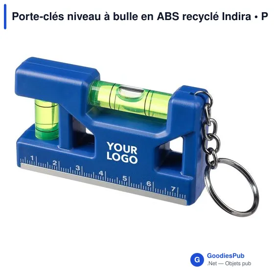 Porte-clés niveau à bulle personnalisable avec logo - Indira - Image 3