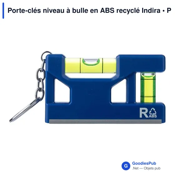 Porte-clés niveau à bulle personnalisable avec logo - Indira - Image 4