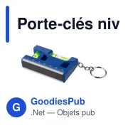 Porte-clés niveau à bulle personnalisable avec logo - Indira - Miniature 6