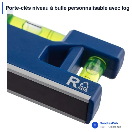 Porte-clés niveau à bulle personnalisable avec logo - Indira - Image 7